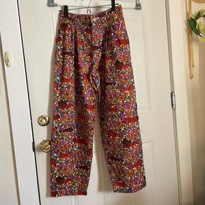 Big Bud Press trousers. Size small (unisex sizing). Meadow Print.
